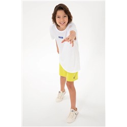 U.S. Polo Assn., Erkek Çocuk Beyaz Oversize Bisiklet Yaka Tişört 50298982-vr013