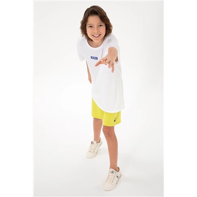 U.S. Polo Assn., Erkek Çocuk Beyaz Oversize Bisiklet Yaka Tişört 50298982-vr013