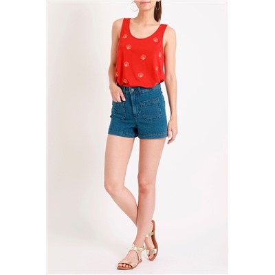 Camiseta de tirantes Rojo