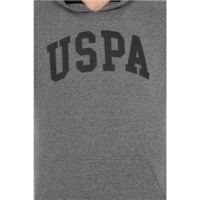 Erkek Antrasit Melanj Kapüşonlu Basic Sweatshirt