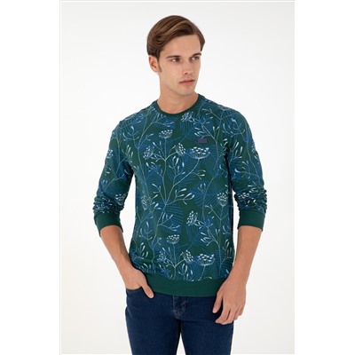 Erkek Koyu Yeşil Sweatshirt