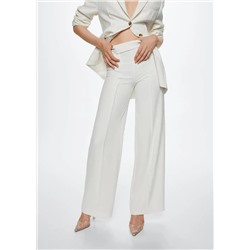 Pantalón traje wideleg  -  Mujer | MANGO OUTLET Melilla