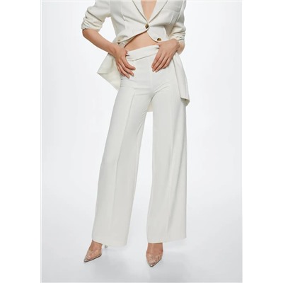Pantalón traje wideleg  -  Mujer | MANGO OUTLET Melilla