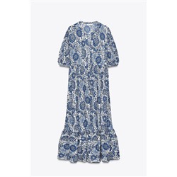 PRINTED MIDI DRESS