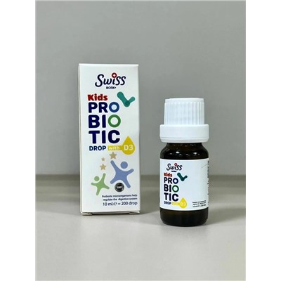 Swiss Probiotic Kids Пробиотики для детей с витамином D3 в каплях