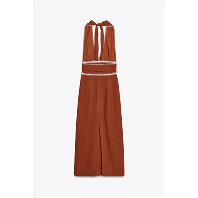 EMBROIDERED MIDI DRESS