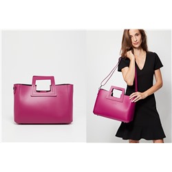 Bolso de piel y neceser Jini Violeta y negro