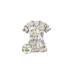 UA Create A World Mock Wrap Scrub Top