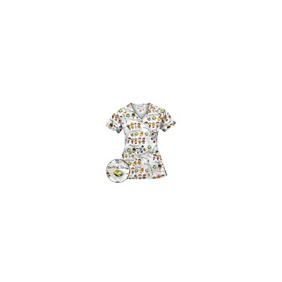 UA Create A World Mock Wrap Scrub Top