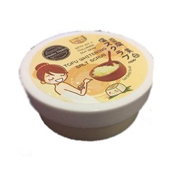 Питательный отбеливающий солевой скраб для тела с тофу от Daiso 180 гр / Daiso Tofu soybean whitening salt body scrub 180 gr
