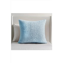 Benlisso Home Peluş Teddy Puffy Dekoratif Yastık Kırlent Kılıfı Mavi 43x43 1894