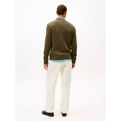Cable Knit Crewneck Sweater