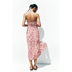 PRINTED RUSTIC MIDI DRESS