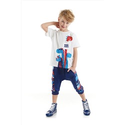 Denokids, Dino Dudes Erkek Çocuk T-shirt Kapri Şort Takım