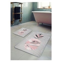 Pilloveland Kaymaz Taban Yıkanabilir 2’li Banyo Paspası - Pineapple Desenli 60*100 Cm - 50*60 Cm BM0040