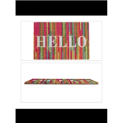 Fußmatte "HELLO" in Bunt - (B)60 x (T)40 cm
