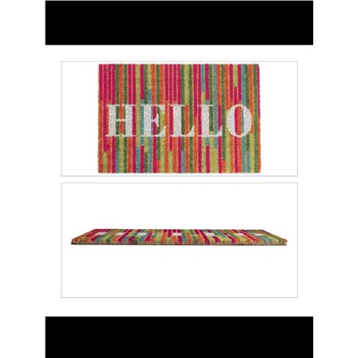 Fußmatte "HELLO" in Bunt - (B)60 x (T)40 cm