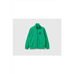 United Colors of Benetton Erkek Çocuk Yeşil Logolu Sweatshirt Yeşil 223P3J68C501B