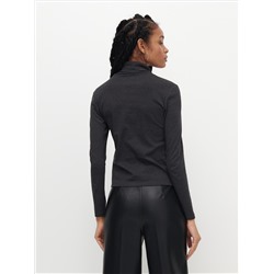 Unifarbenes Turtleneck-Top