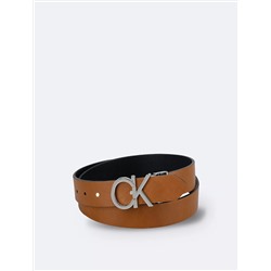 Monogram Logo and Round Buckle Reversible Belt Set (Комплект двусторонних ремней с логотипом Monogram и круглой пряжкой)