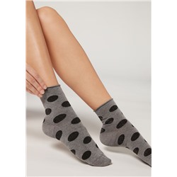 Kurze gemusterte Socken mit Glitzer