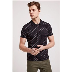 Lee Cooper Erkek Paper Baskılı Pike Polo Yaka T-Shirt Siyah 202 LCM 242044