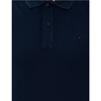 Lacivert Slim Fit Polo Yaka Basic  Tişört