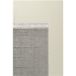 Laura Saçaklı Halı - Gri - 80x300 cm