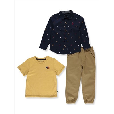 NAUTICA BOYS' 3-PIECE JOGGERS SET OUTFIT