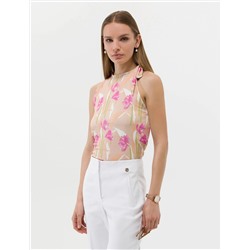 Kahverengi Kolsuz Comfort Fit Bluz