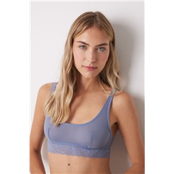 Sujetador top tul plumeti azul