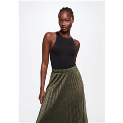 Falda plisada brillante -  Mujer | MANGO OUTLET Melilla