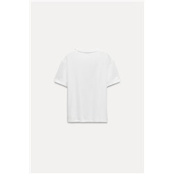 JEWEL-EMBELLISHED COLLAR T-SHIRT