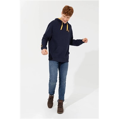 Erkek Lacivert Kapüşonlu Sweatshirt