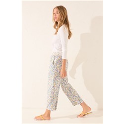 Pantalón Capri viscosa flores multicolor