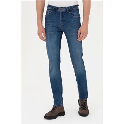Erkek İndigo Jean Pantolon