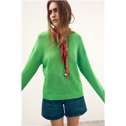 STRAIGHT PLAIN KNIT SWEATER
