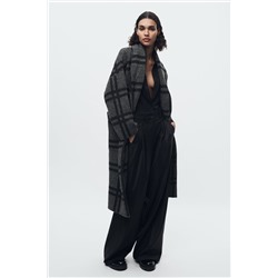 CHECK KNIT JACQUARD COAT