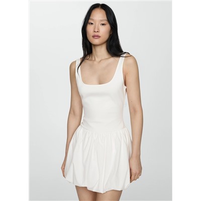 Vestido evasé combinado