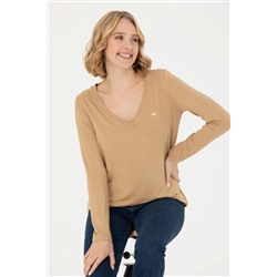 Kadın Kum V - Yaka Sweatshirt
