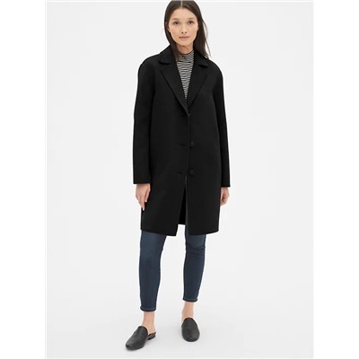 Unlined Wool-Blend Car Coat
