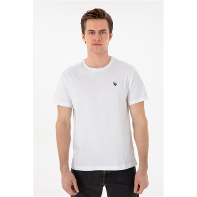 Erkek Regular Fit Bisiklet Yaka Beyaz Basic Tişört
