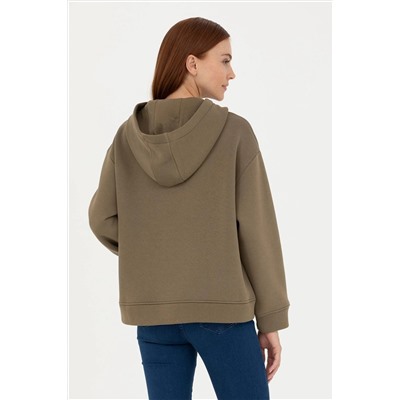 Kadın Haki Sweatshirt