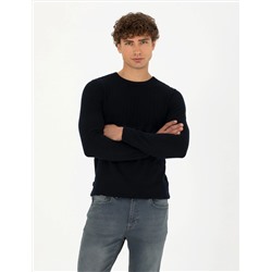 Lacivert Slim Fit Kazak