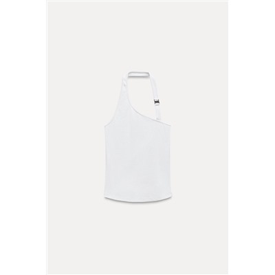 RIBBED HALTER TOP