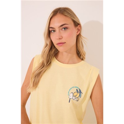 Pijama corto 100% algodón limones Snoopy