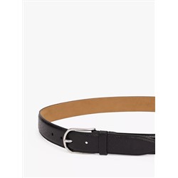 Round Buckle Leather Belt