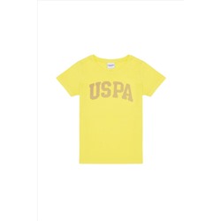 Kız Çocuk Neon Sarı Basic Tişört