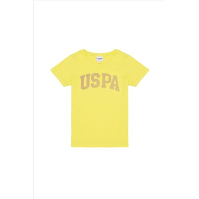 Kız Çocuk Neon Sarı Basic Tişört