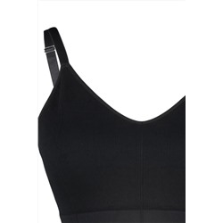 Siyah Kapsız Askılı Seamless Bralette Sütyen TBBSS23CW00001